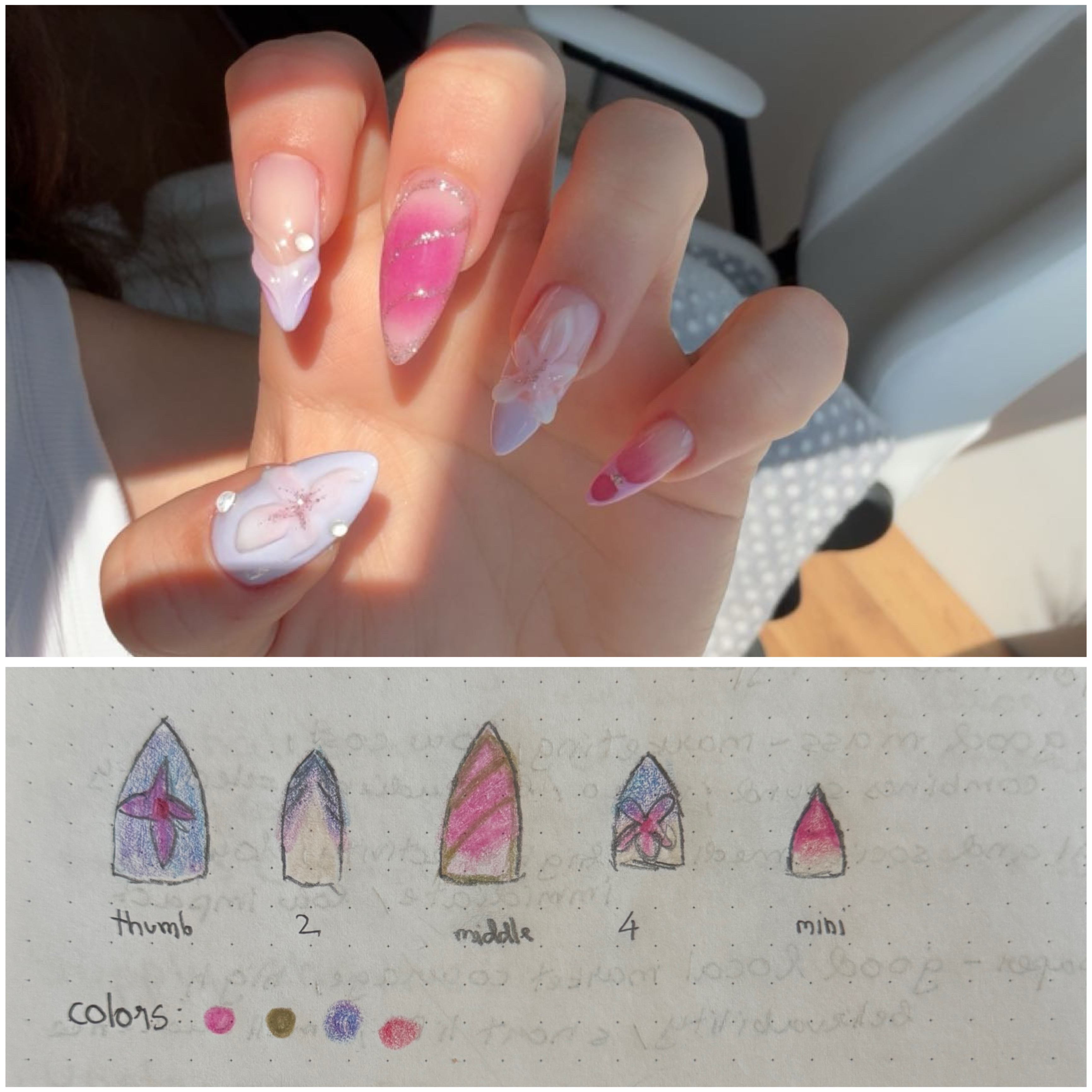Flower nail design